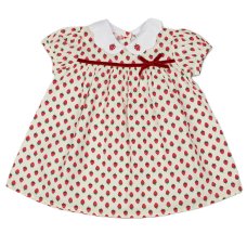 K34212: Baby Girls Lined Dress With Embroidery Detail  (1-2 Years)